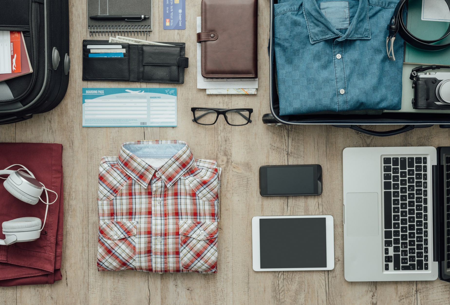 Luggage neatly organized