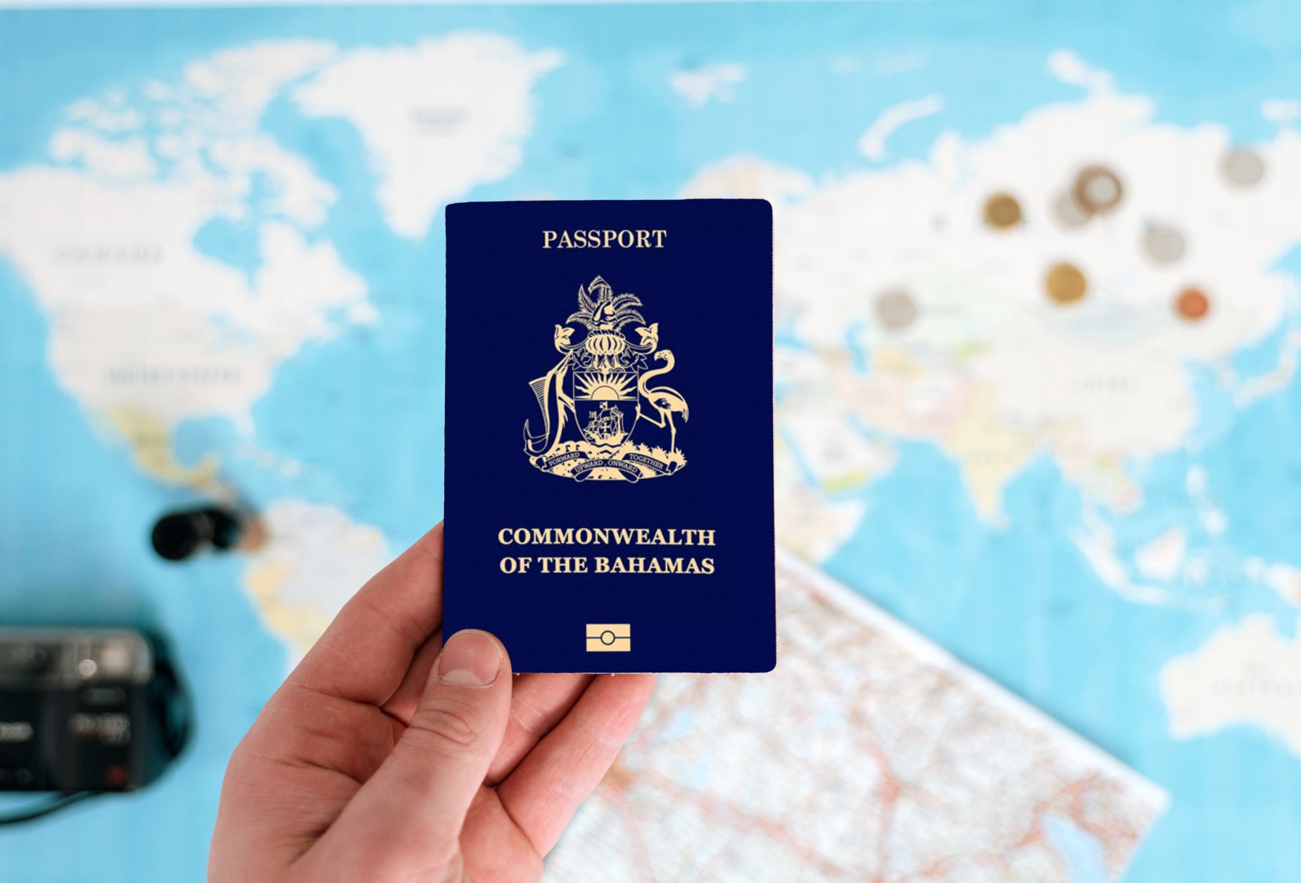 Person holding their passport