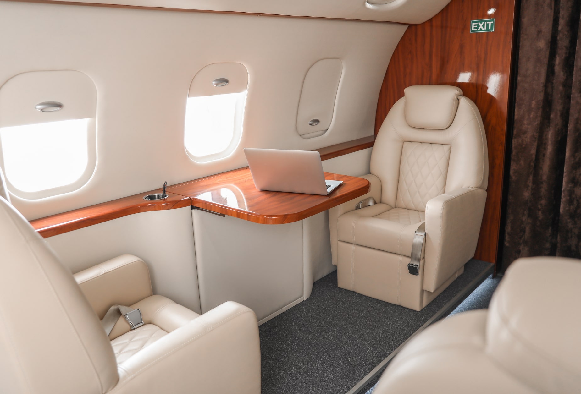 Interior of a plane for private flights