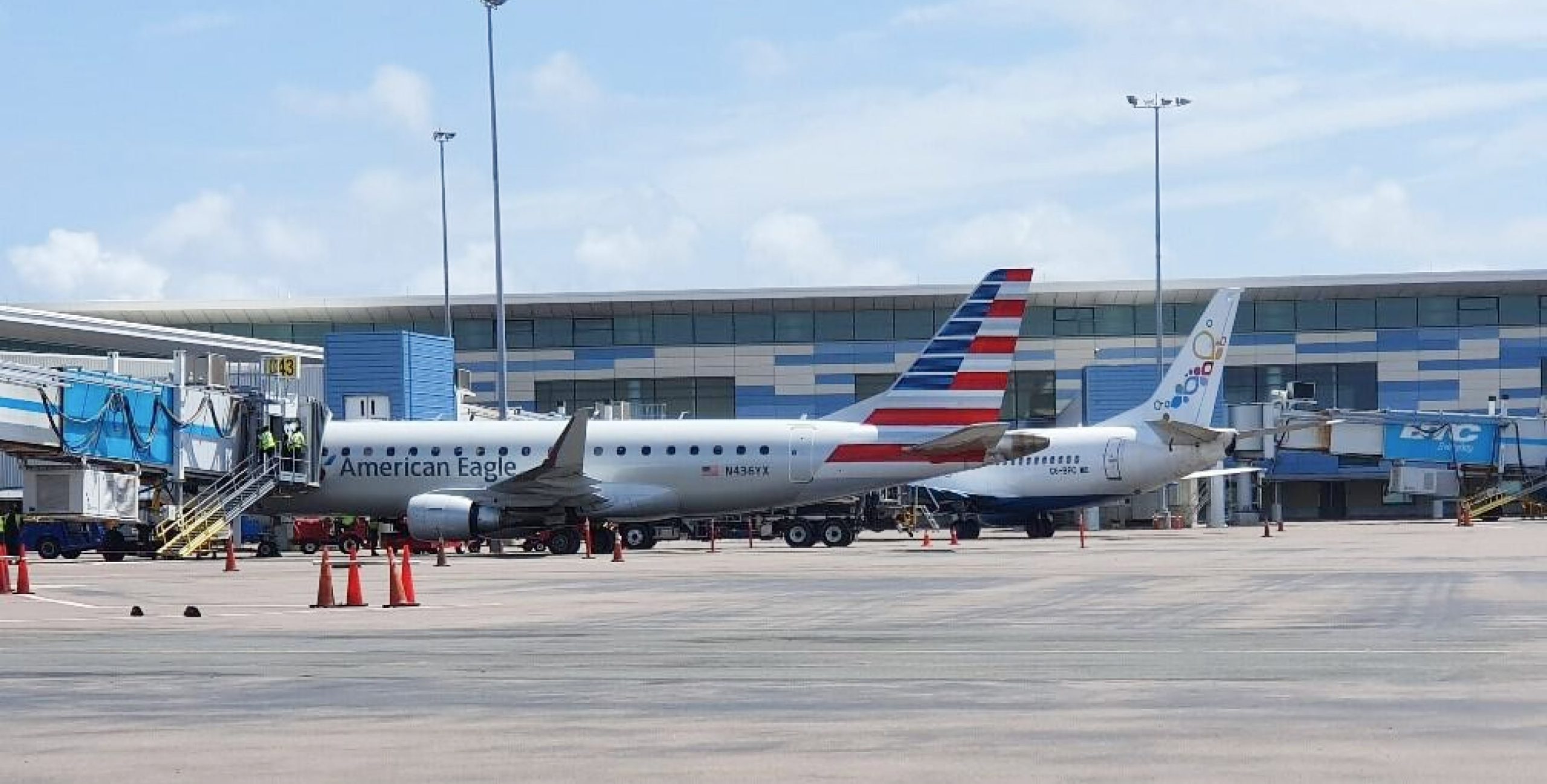American Eagle Airplane docked