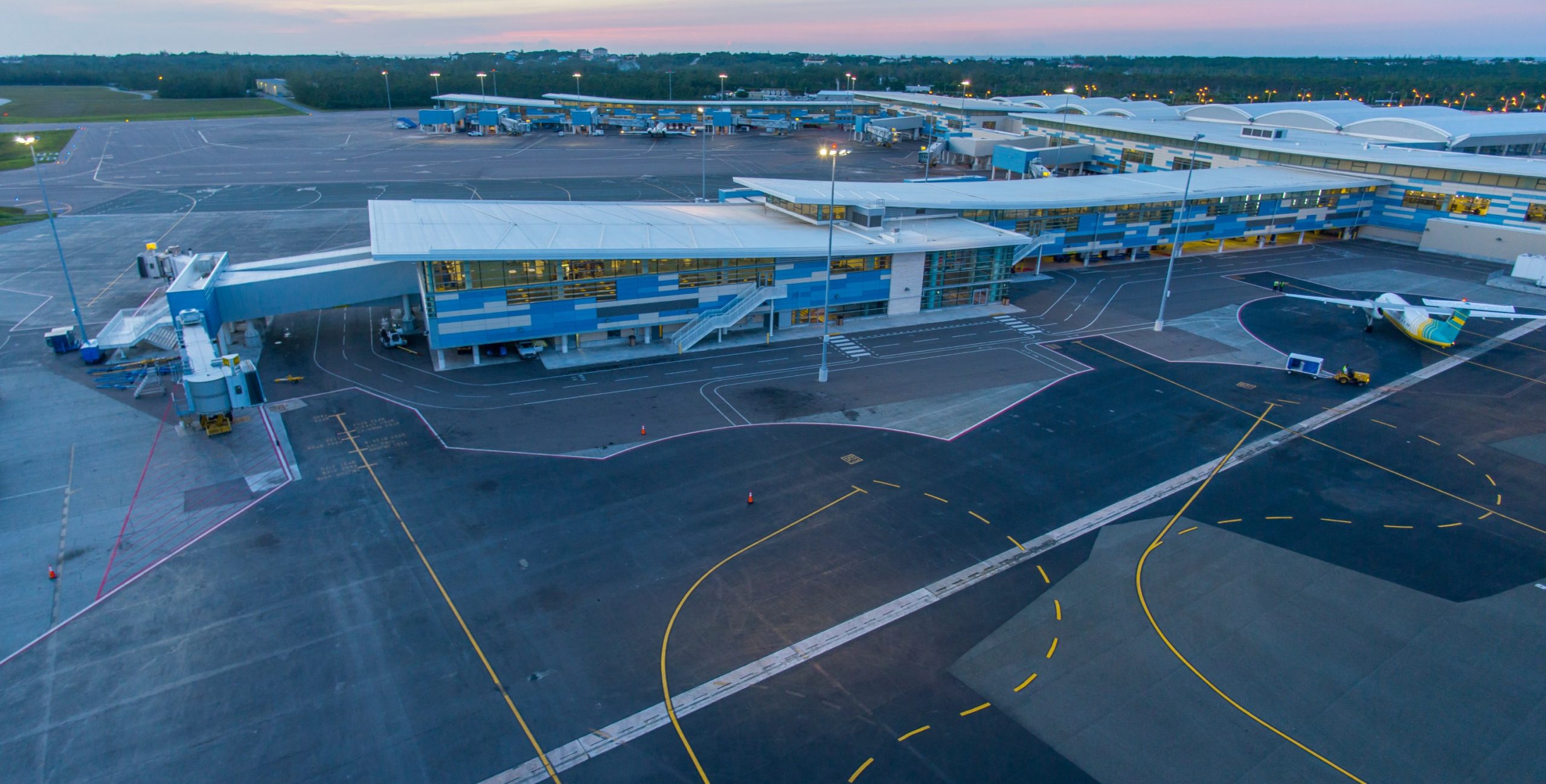 Nassau airport early in the morning
