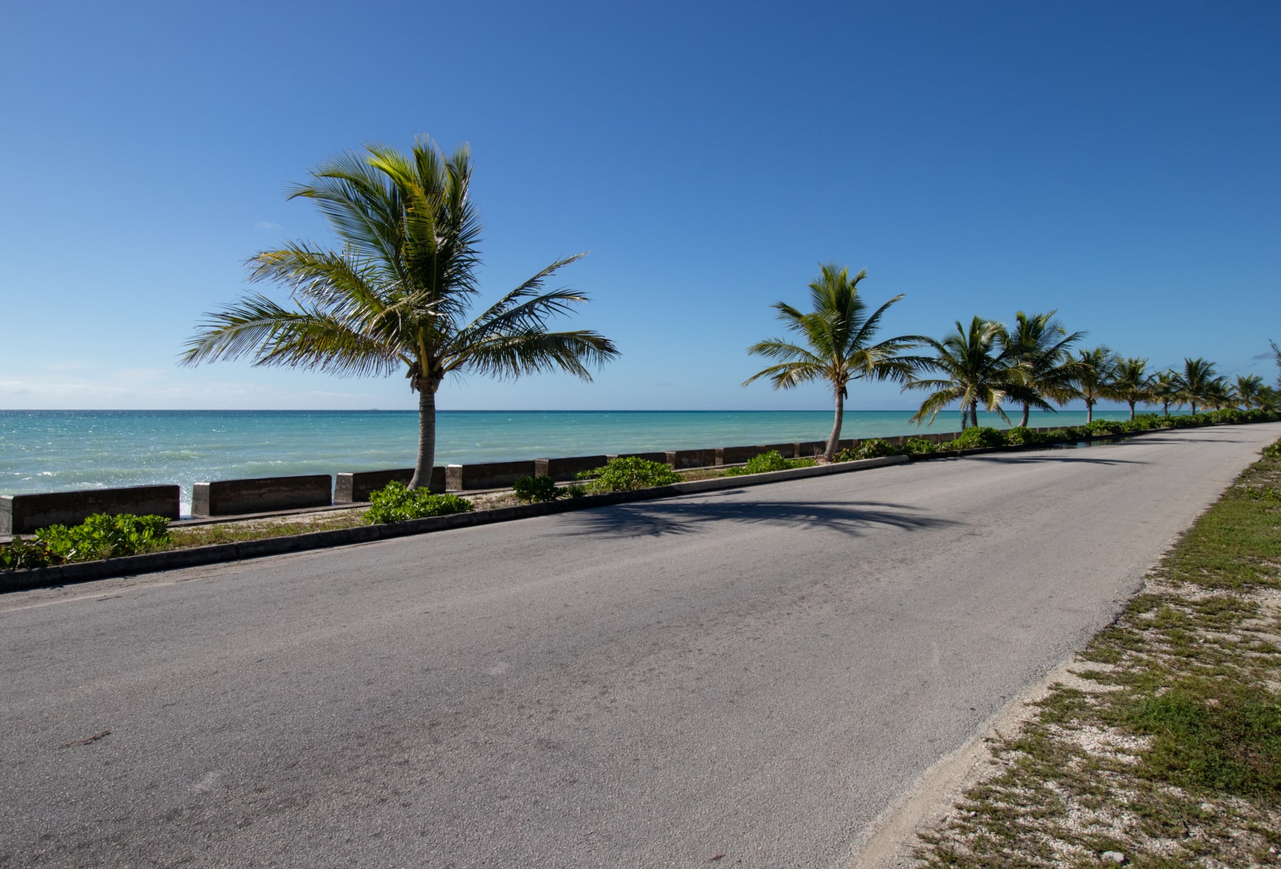 Road by the beach in Nassau