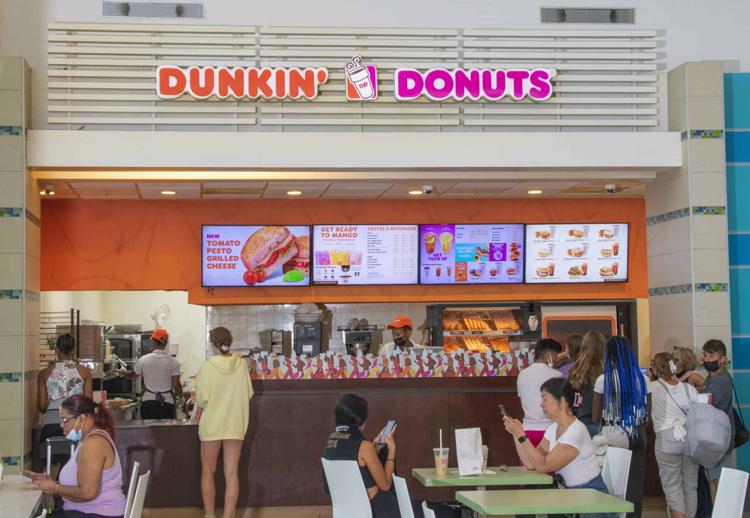 Interior of Dunkin Donuts