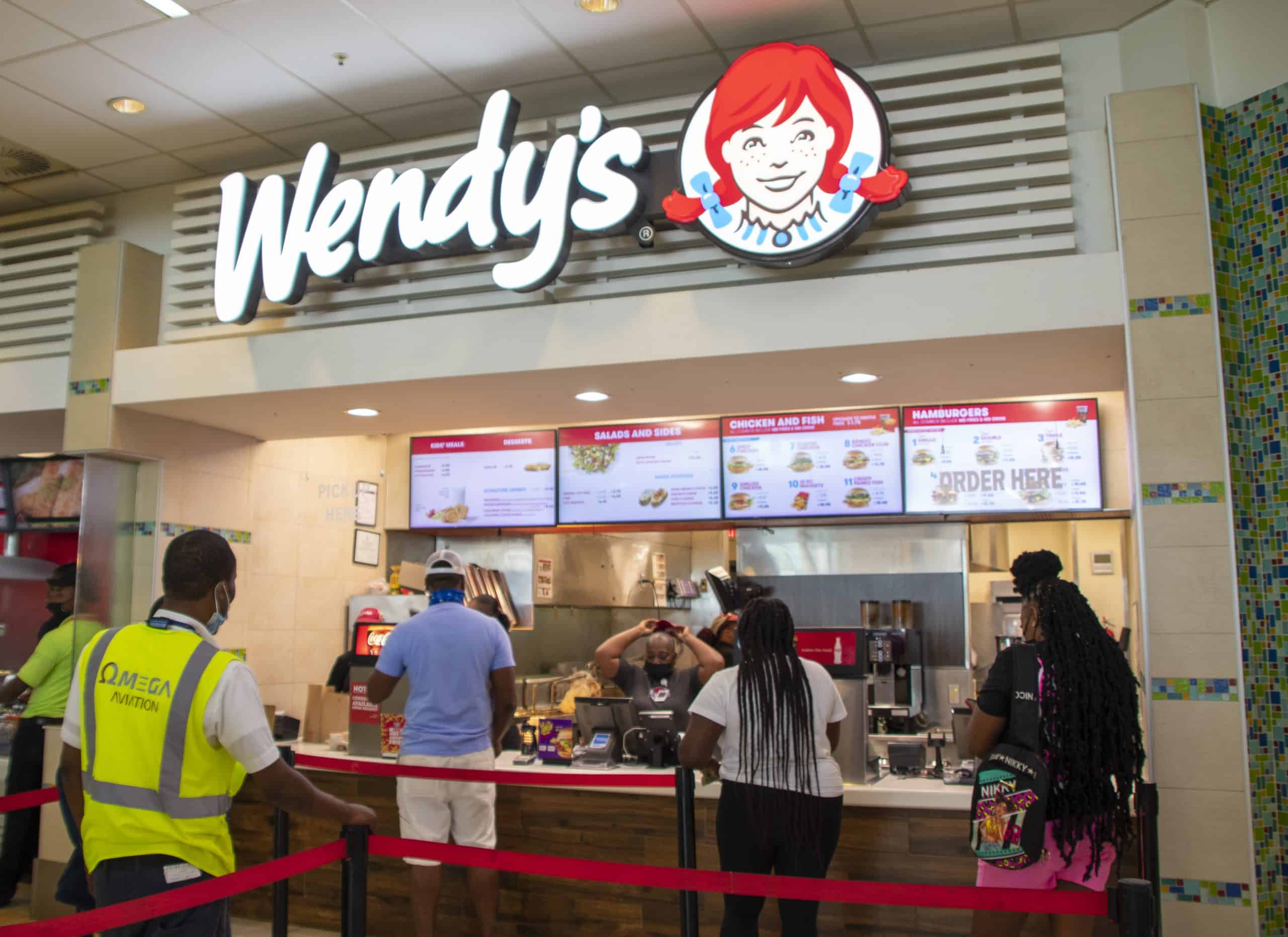 The interior of Wendy's